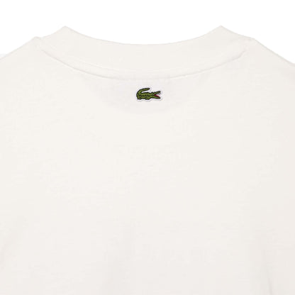 Cream - Lifestyle - Lacoste Womens-Ladies Embroidered Cotton Oversized Tennis T-Shirt