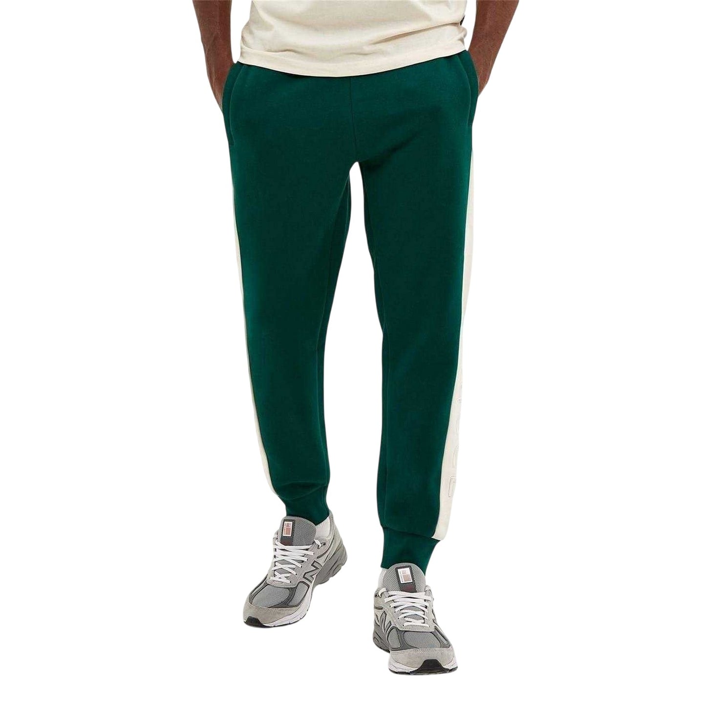 Green-White - Side - Nicce Mens Mercury Jogging Bottoms