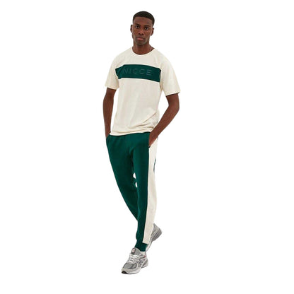 Green-White - Pack Shot - Nicce Mens Mercury Jogging Bottoms