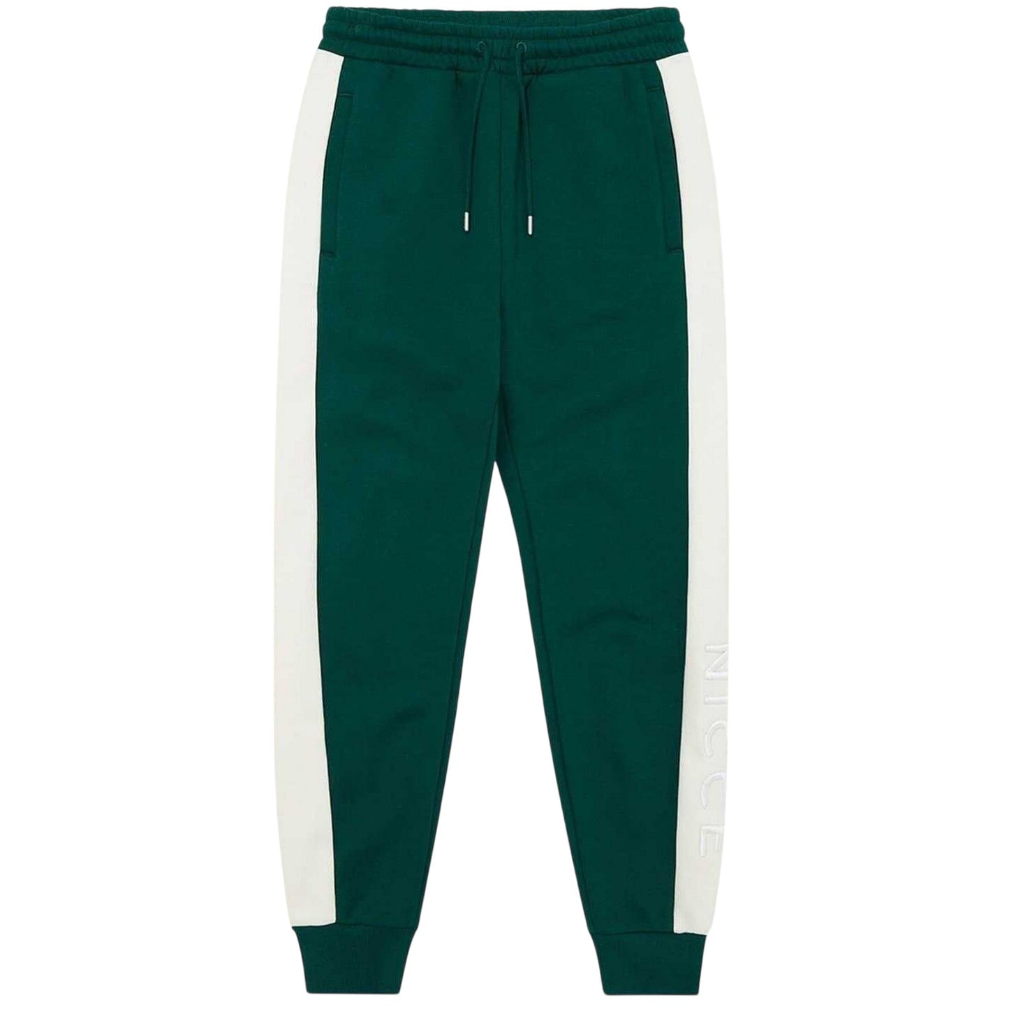 Green-White - Front - Nicce Mens Mercury Jogging Bottoms