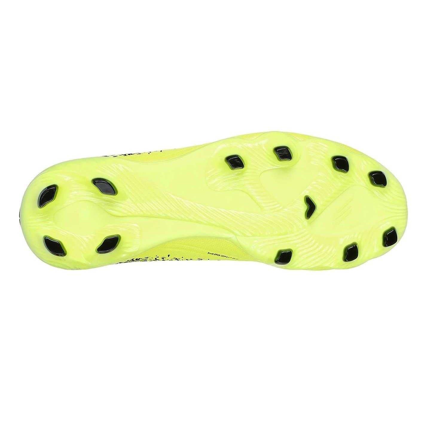 Yellow-Black - Back - Skechers Childrens-Kids Graphic Print Firm Ground Rugby Boots