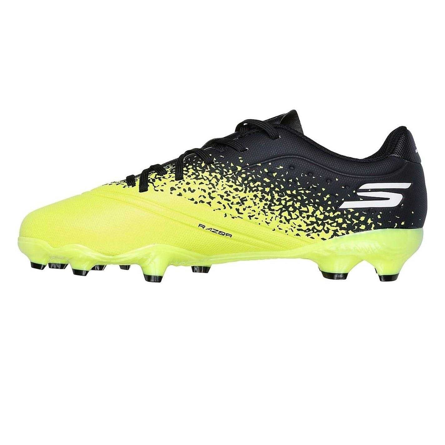 Yellow-Black - Side - Skechers Childrens-Kids Graphic Print Firm Ground Rugby Boots