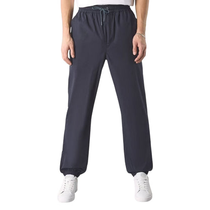 Navy - Side - Pretty Green Mens Woven Straight Leg Joggers