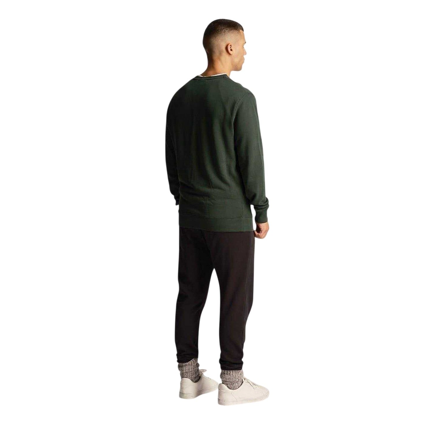 Jet Black - Back - Lyle & Scott Mens Fleece Joggers