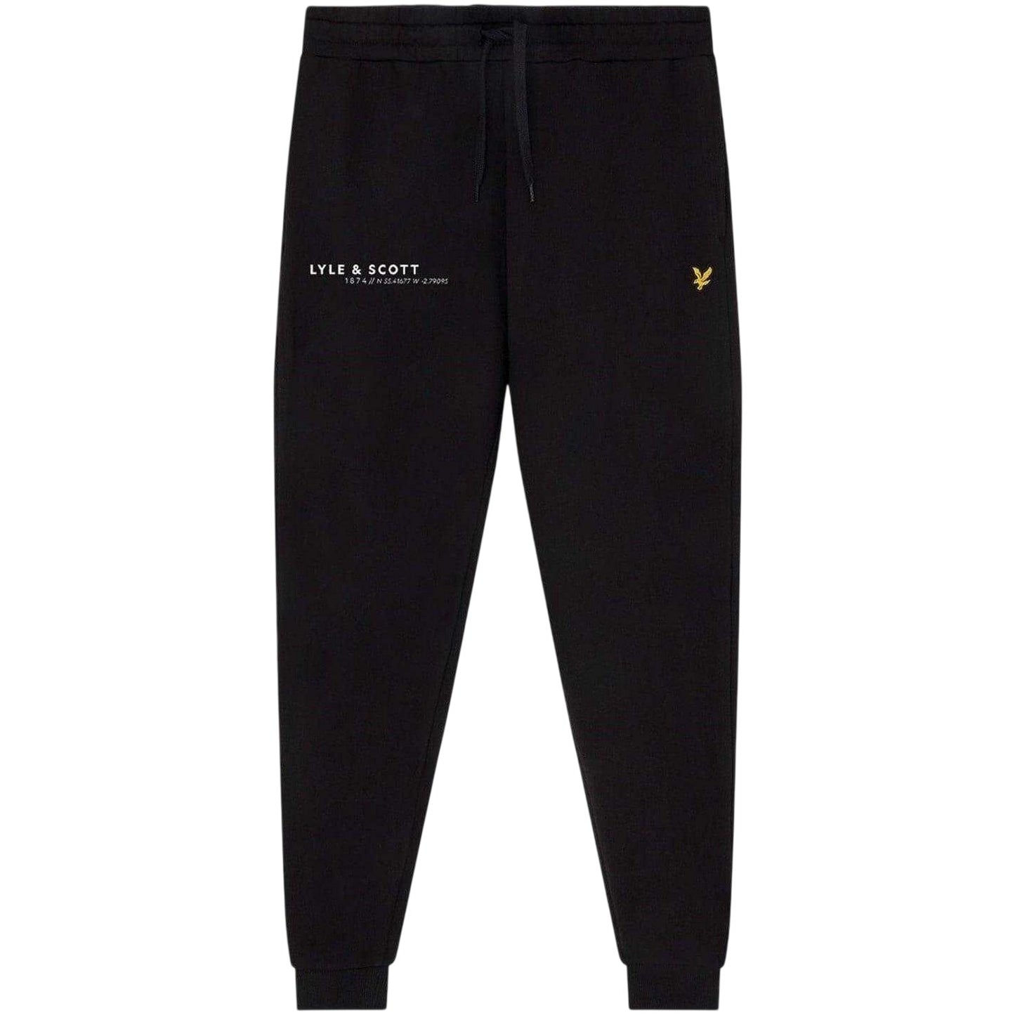 Jet Black - Front - Lyle & Scott Mens Fleece Joggers