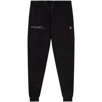 Jet Black - Front - Lyle & Scott Mens Fleece Joggers