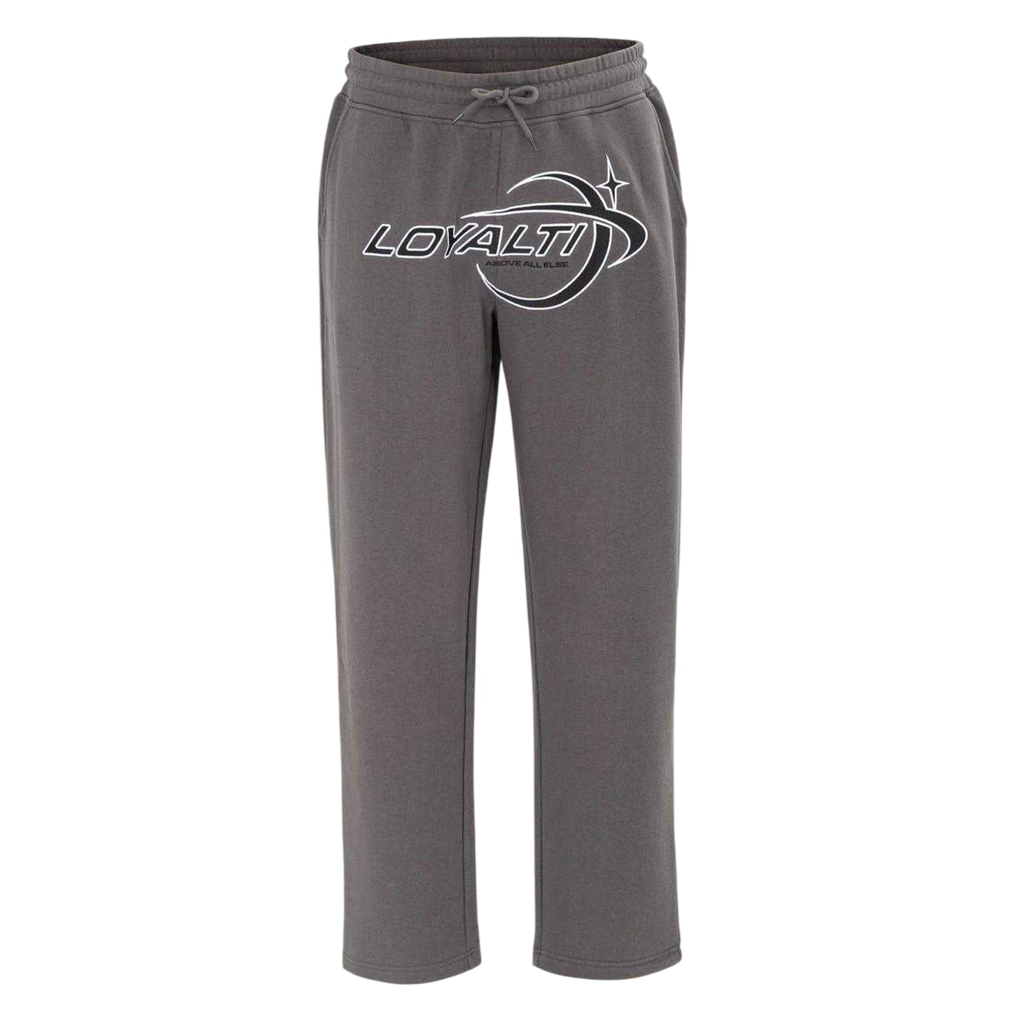 Carbon - Front - Loyalti Mens Cotton Galaxy Relaxed Fit Joggers