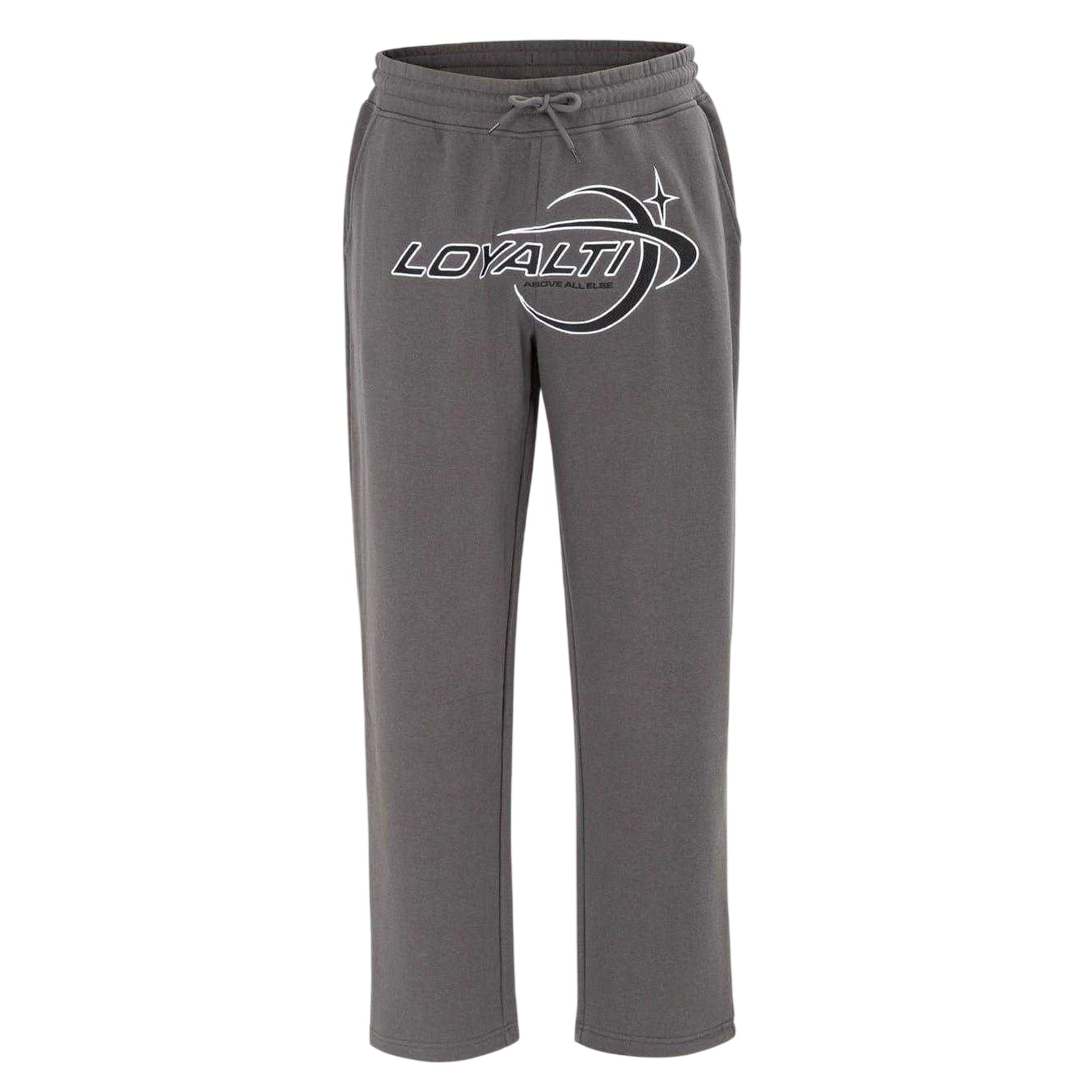 Carbon - Front - Loyalti Mens Cotton Galaxy Relaxed Fit Joggers