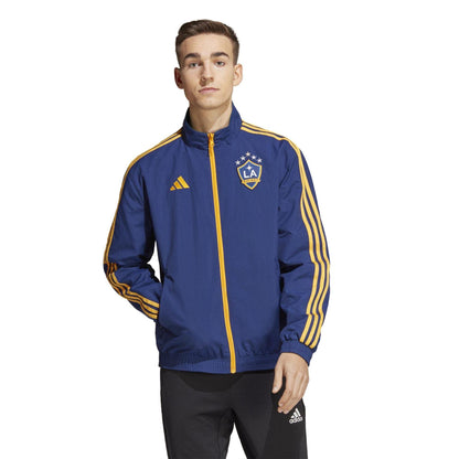 Dark Blue - Lifestyle - Adidas Mens LA Galaxy 3 Stripes Anthem Jacket