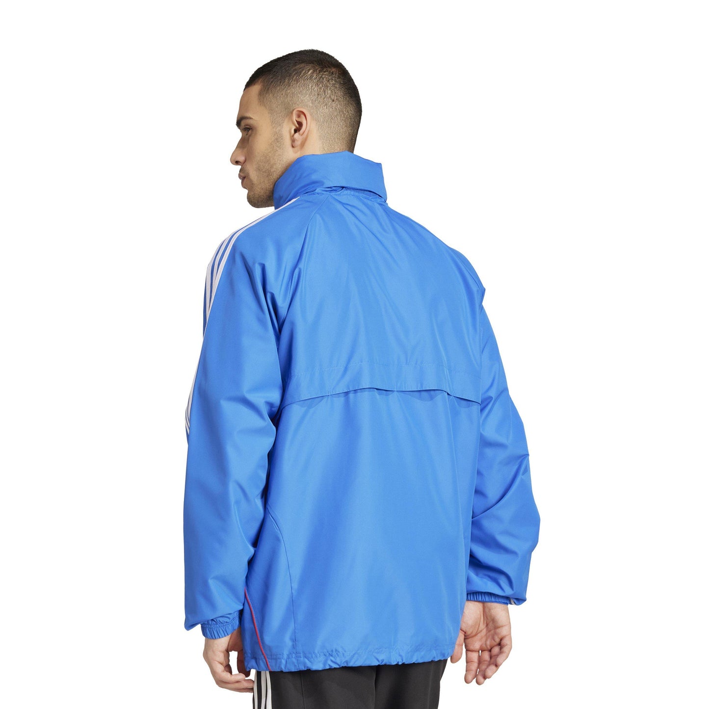 Blue - Back - Adidas Mens Manchester United FC Hooded Jacket