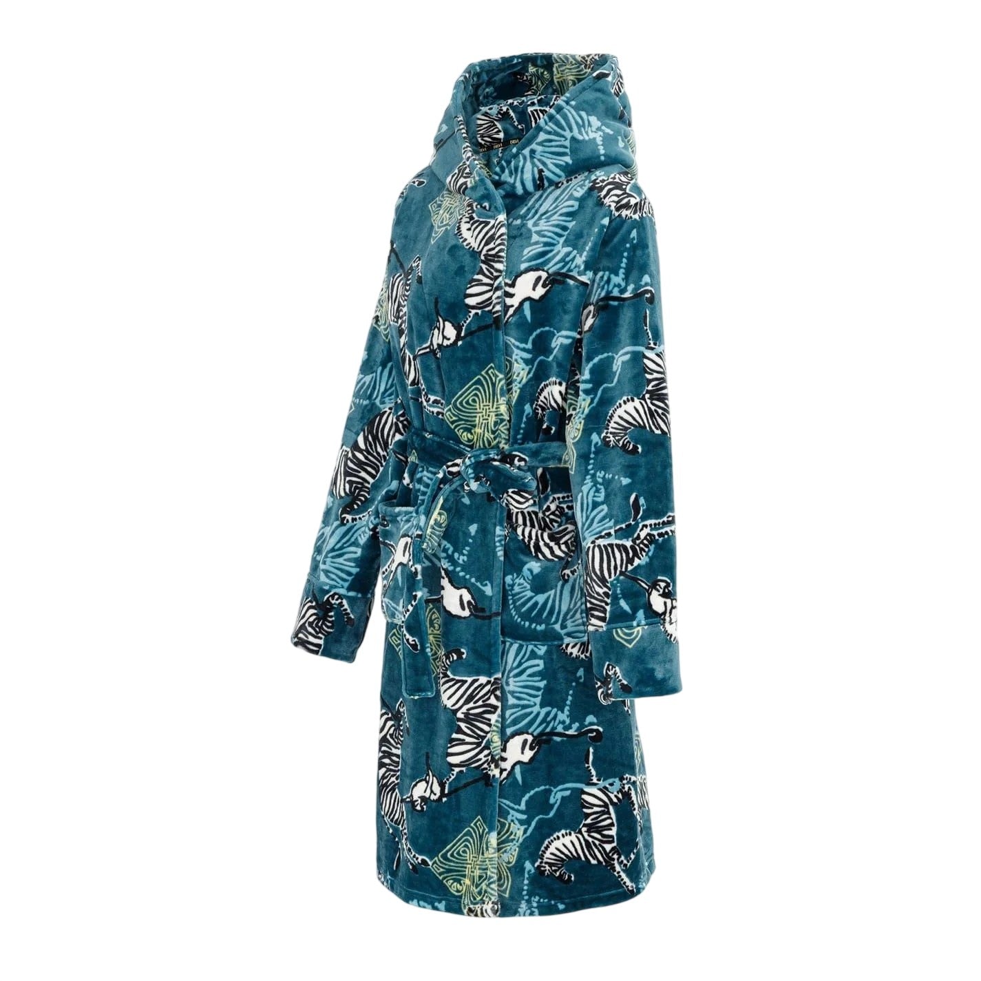 Multicoloured - Side - Biba Womens-Ladies Zebra Dressing Gown