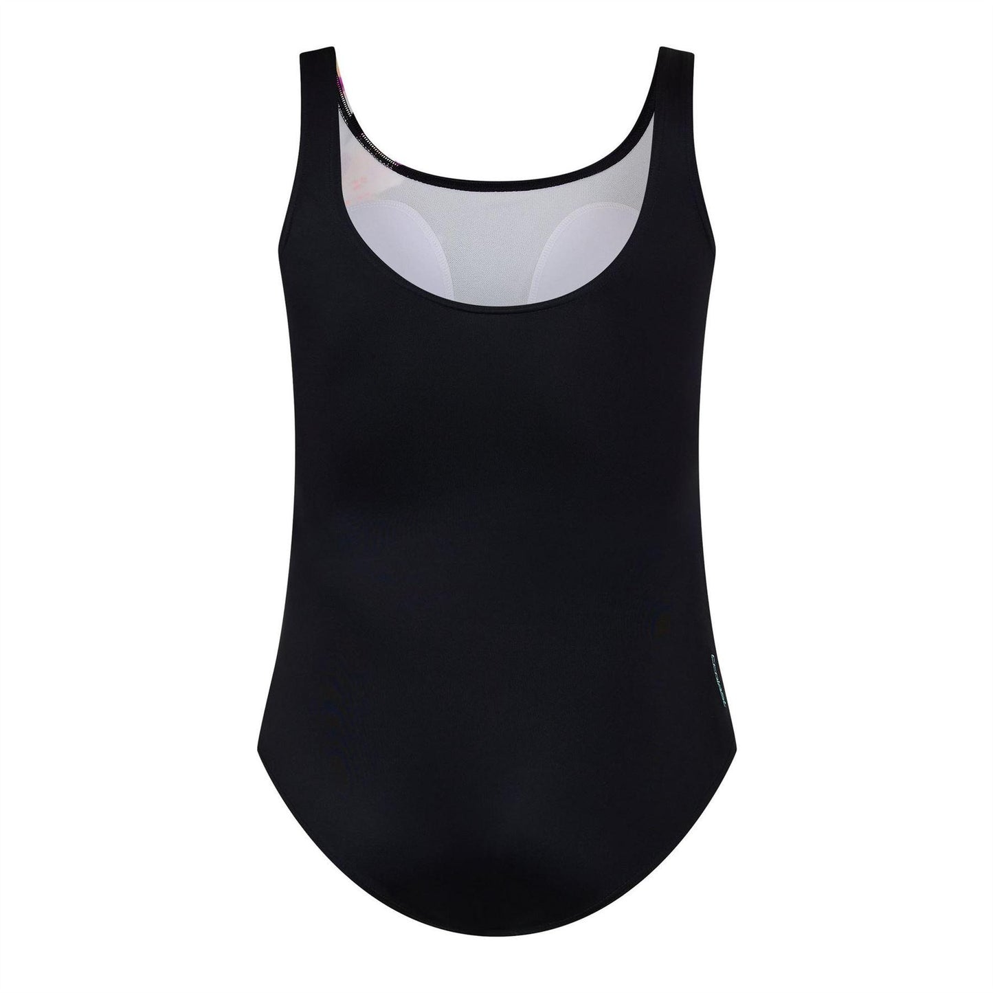 Black - Back - Zoggs Womens-Ladies Floral Scoopback One Piece Swimsuit