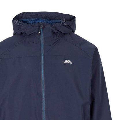 Navy - Side - Trespass Mens Tarrant Waterproof Jacket