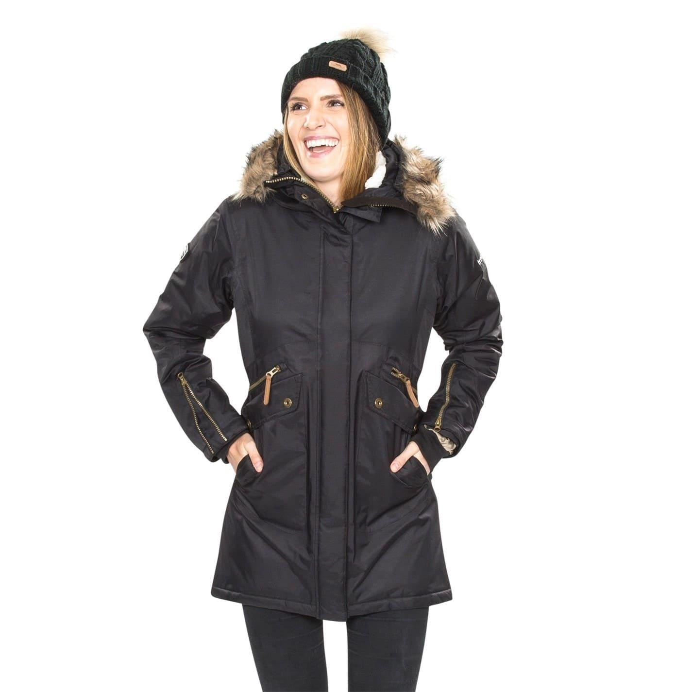 Black - Pack Shot - Trespass Womens-Ladies Eternally Waterproof Parka