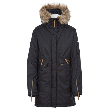 Black - Front - Trespass Womens-Ladies Eternally Waterproof Parka