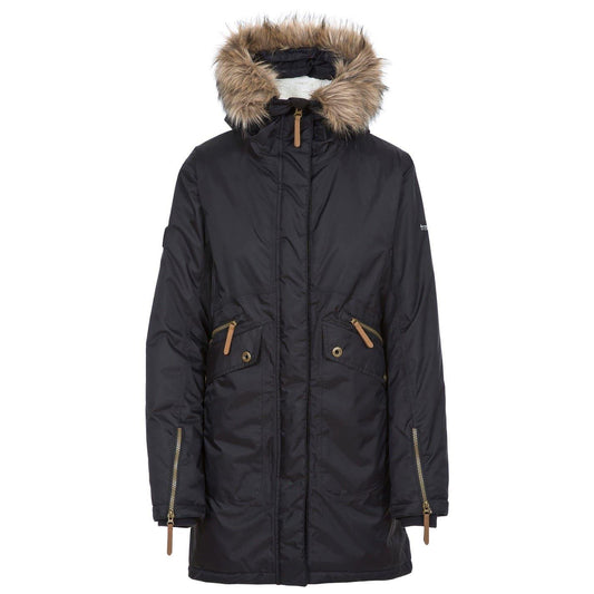 Black - Front - Trespass Womens-Ladies Eternally Waterproof Parka