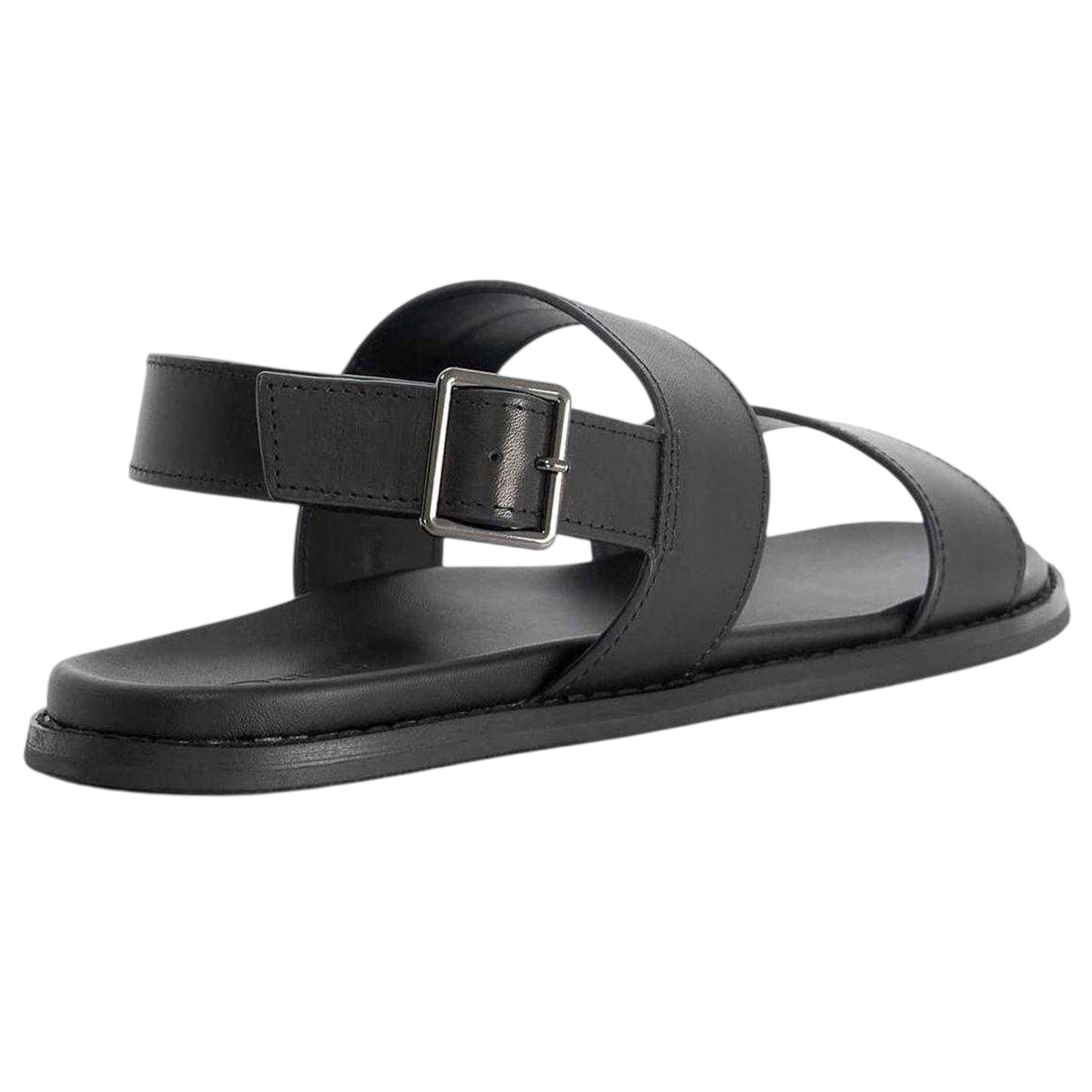 Black - Back - Dune London Mens Leather Sandals