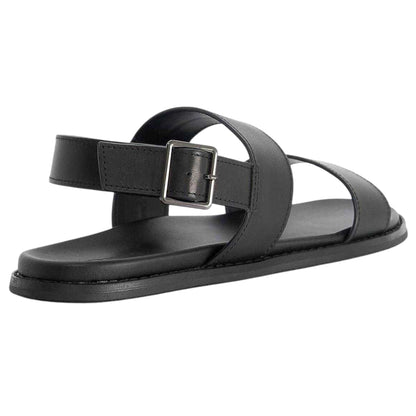 Black - Back - Dune London Mens Leather Sandals