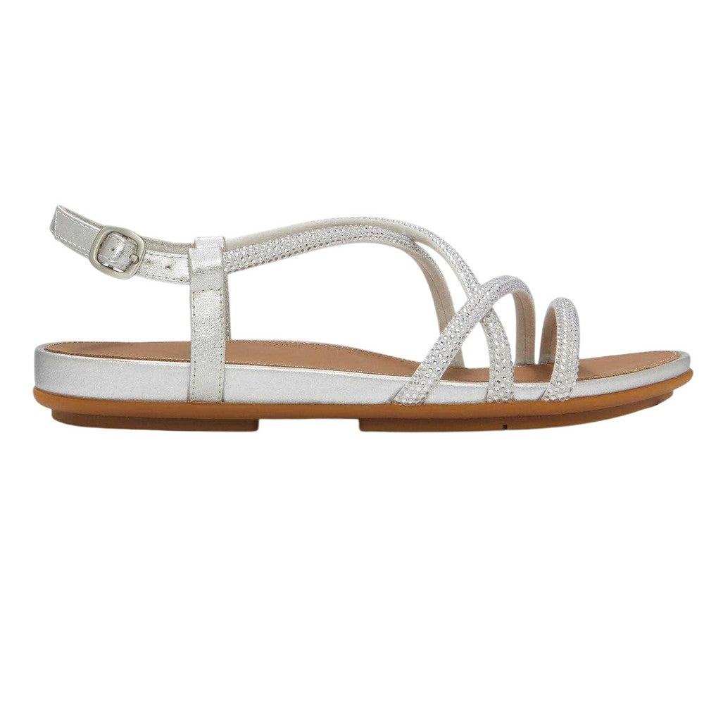 Silver - Front - Fit Flop Womens-Ladies Gracie Rhinestone Sandals