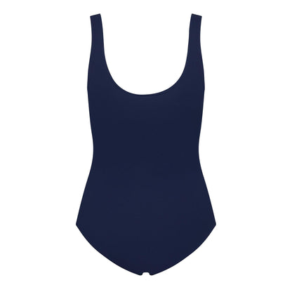 Blue - Back - Zoggs Womens-Ladies Rose Scoopback Swimming One Piece Swimsuit