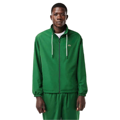 Green - Front - Lacoste Mens Zipped Jacket