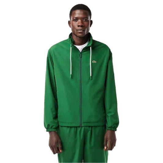 Green - Front - Lacoste Mens Zipped Jacket