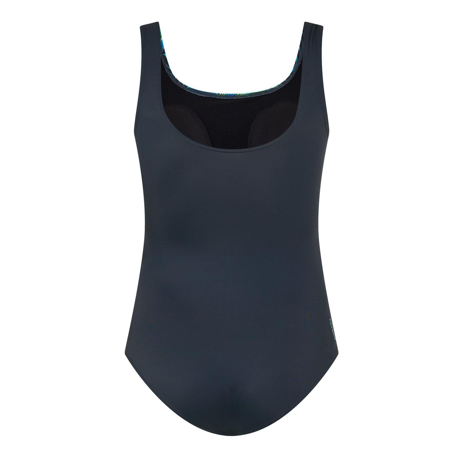 Multicoloured - Back - Zoggs Womens-Ladies Corsica Scoopback One Piece Swimsuit