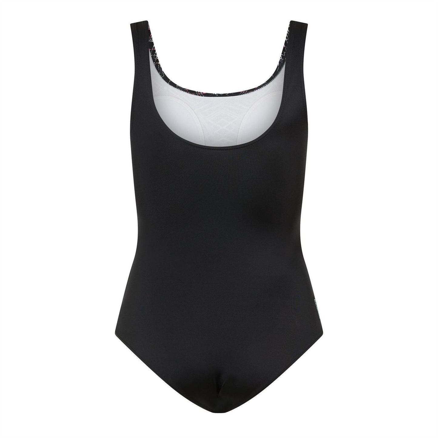 Black - Back - Zoggs Womens-Ladies Electric Scoopback One Piece Swimsuit