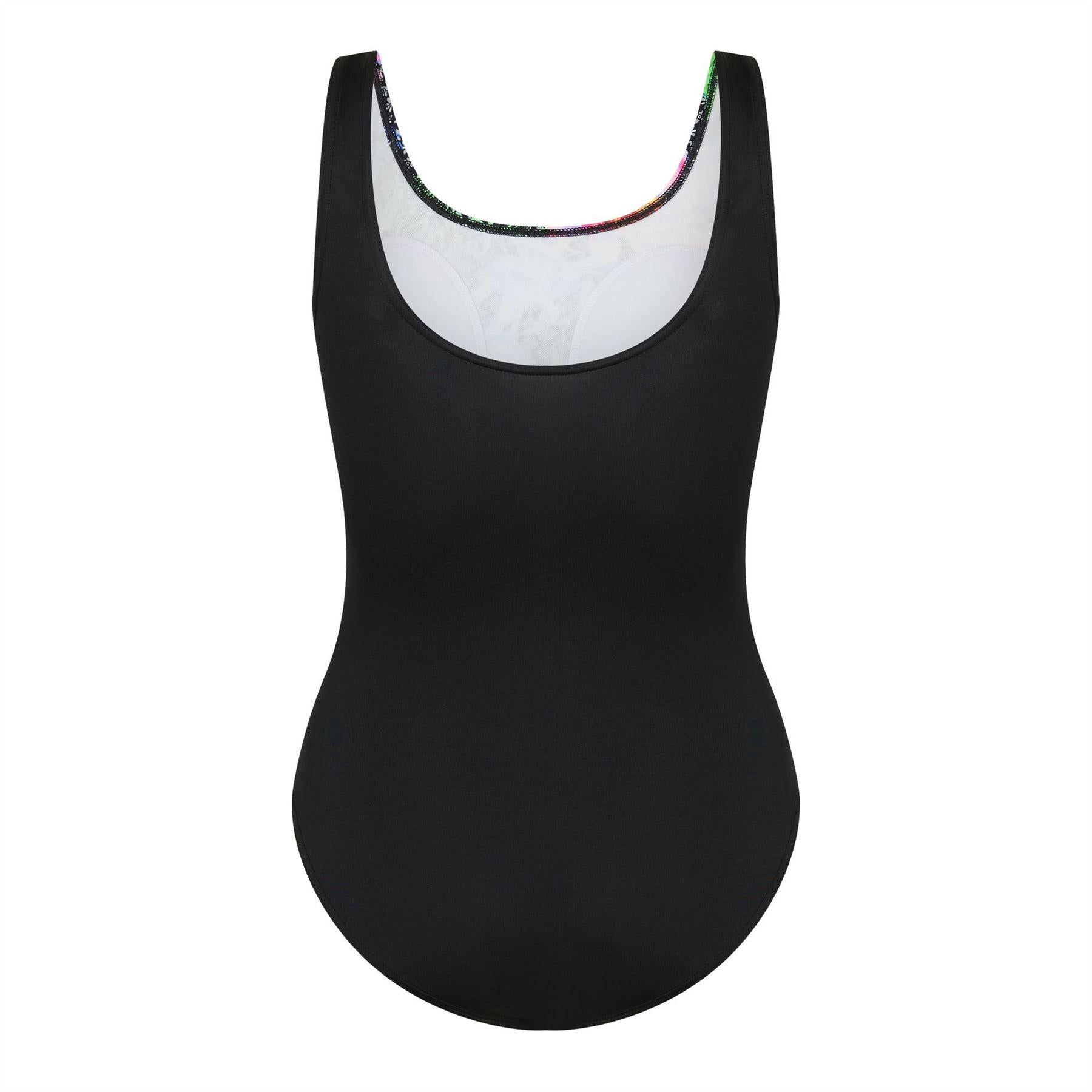 Multicoloured - Back - Zoggs Womens-Ladies Mystique Scoopback One Piece Swimsuit