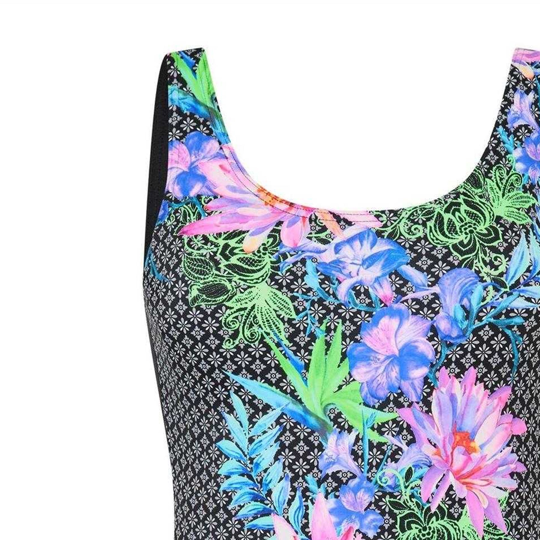 Multicoloured - Side - Zoggs Womens-Ladies Mystique Scoopback One Piece Swimsuit