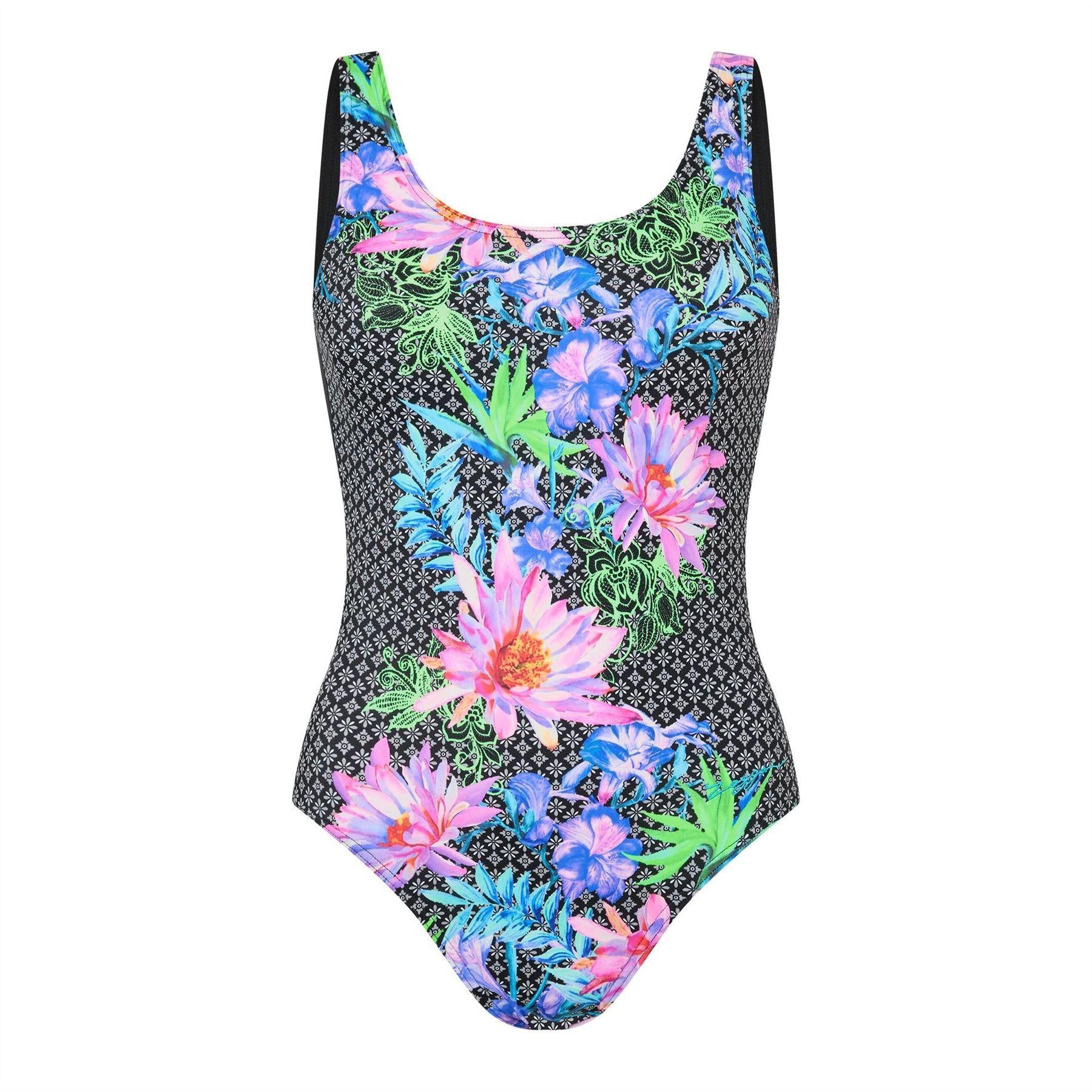 Multicoloured - Front - Zoggs Womens-Ladies Mystique Scoopback One Piece Swimsuit