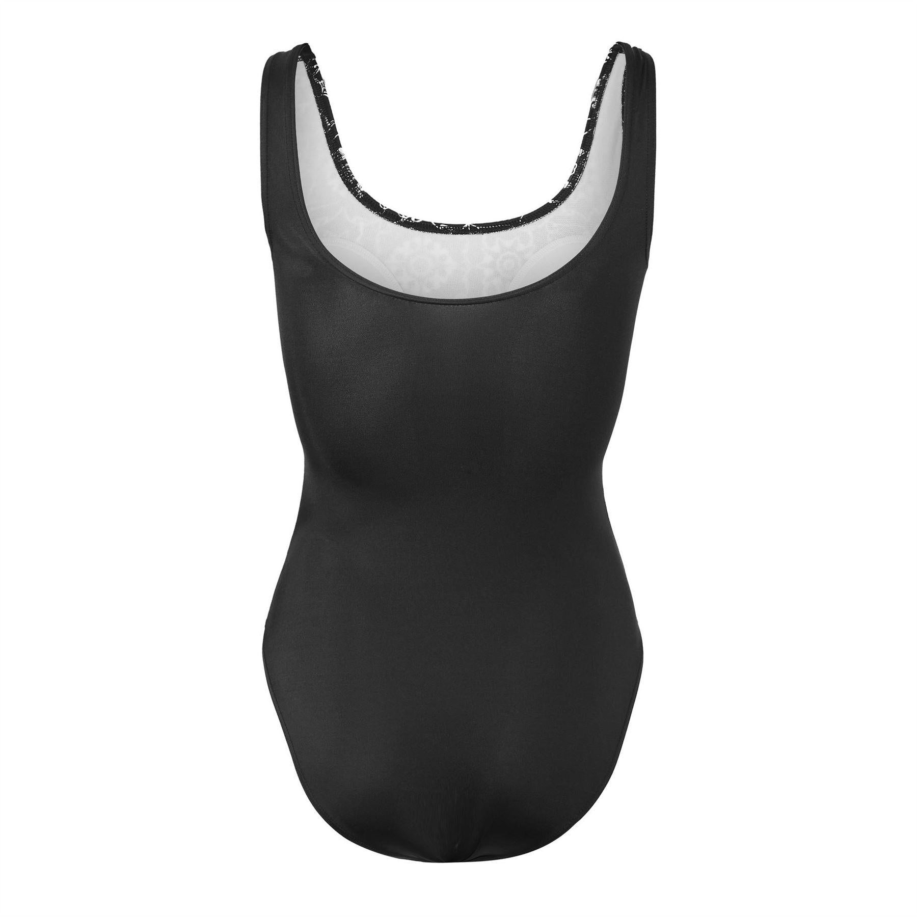 Black - Back - Zoggs Womens-Ladies Sacred Craft Scoopback One Piece Swimsuit
