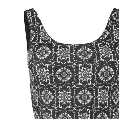 Black - Side - Zoggs Womens-Ladies Sacred Craft Scoopback One Piece Swimsuit