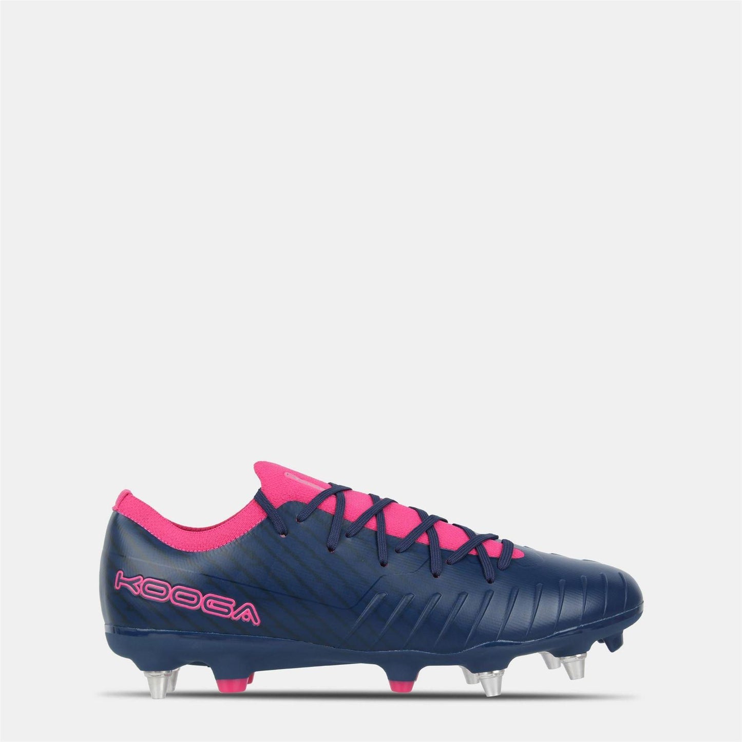 Navy-Pink - Front - KooGa Mens Rapid Soft Ground Rugby Boots