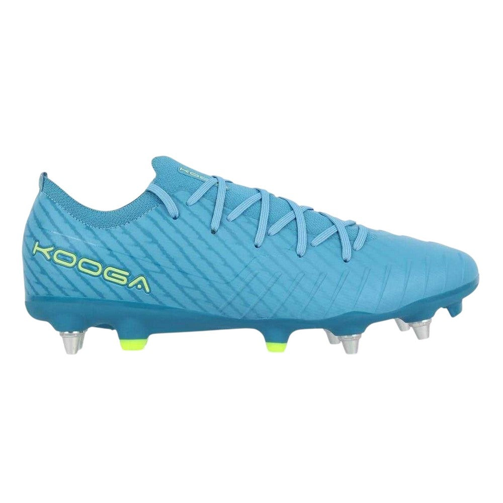 Teal - Front - KooGa Mens Rapid Soft Ground Rugby Boots