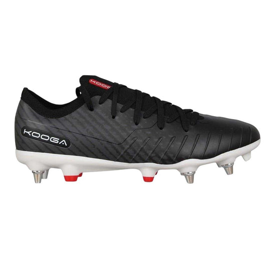 Black - Front - KooGa Mens Rapid Soft Ground Rugby Boots