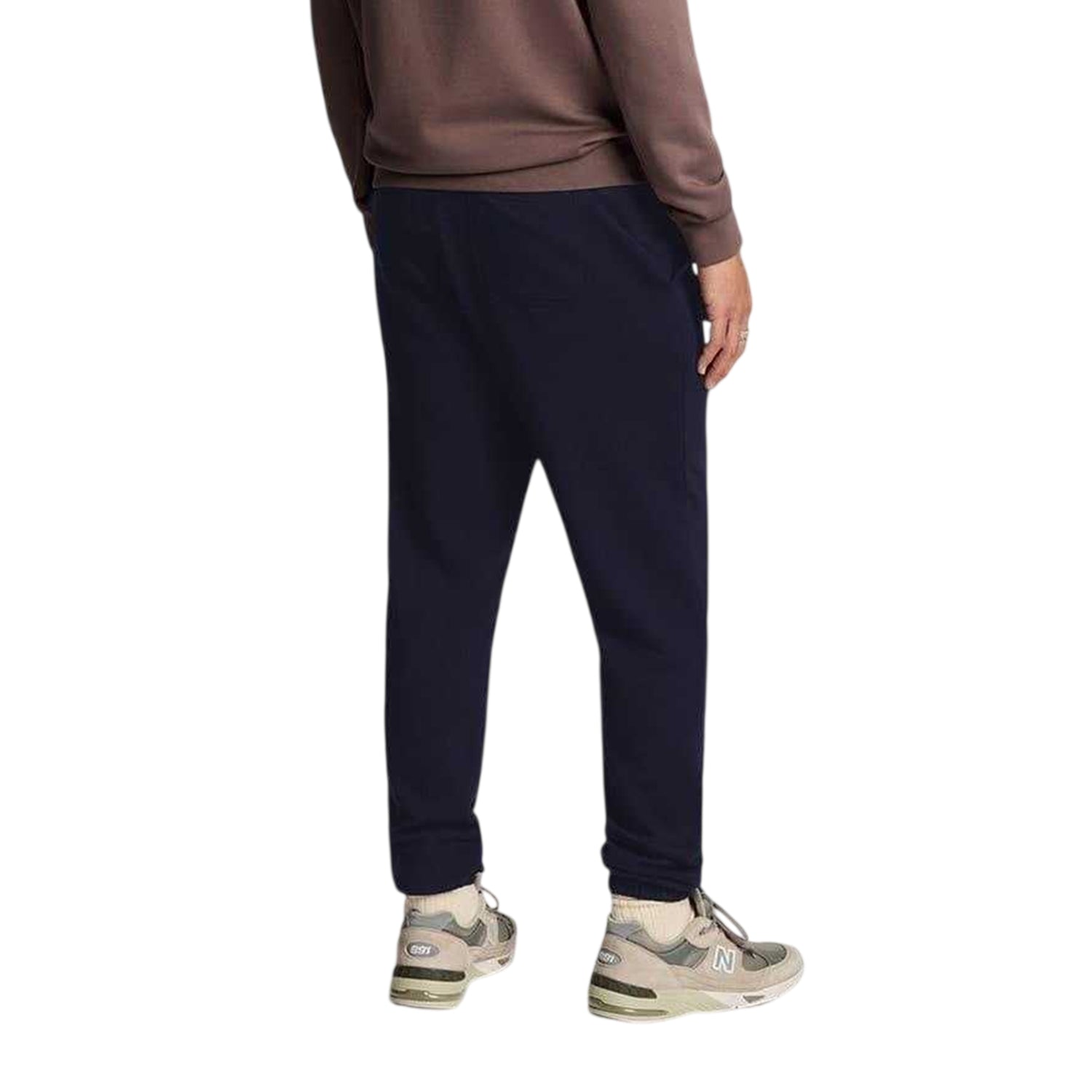 Dark Navy - Back - Lyle & Scott Mens Fleece Logo Sweatpants