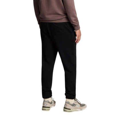 Jet Black - Back - Lyle & Scott Mens Fleece Logo Sweatpants