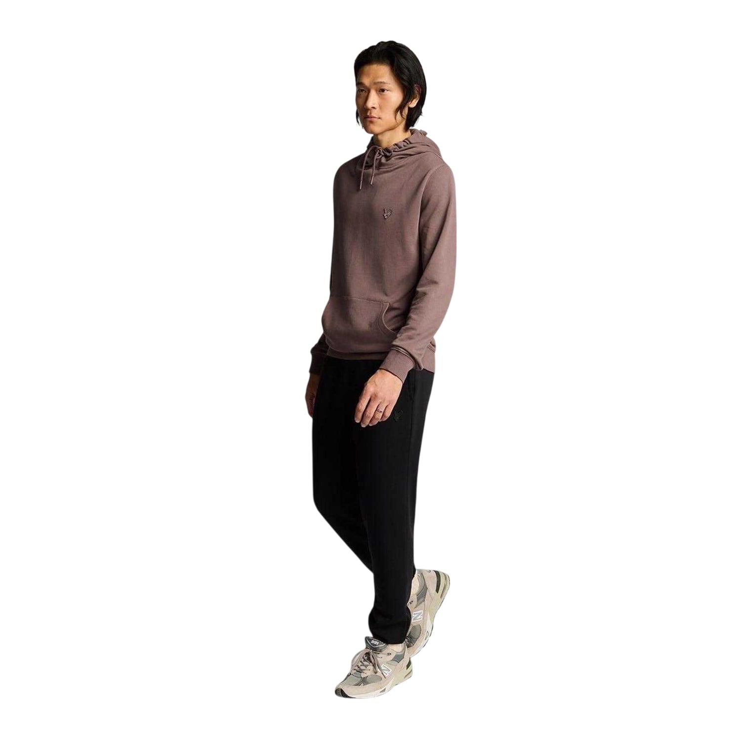 Jet Black - Side - Lyle & Scott Mens Fleece Logo Sweatpants