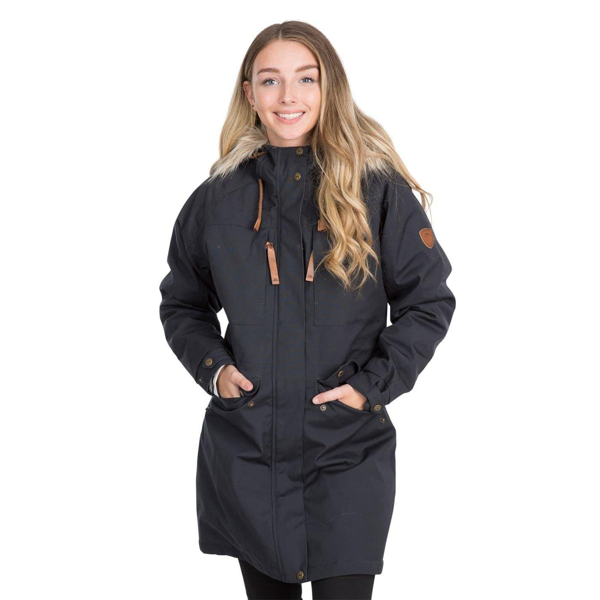 Dark Grey - Lifestyle - Trespass Womens-Ladies Faithful Waterproof Parka
