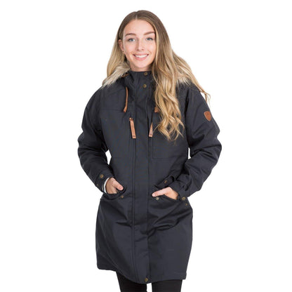 Dark Grey - Lifestyle - Trespass Womens-Ladies Faithful Waterproof Parka