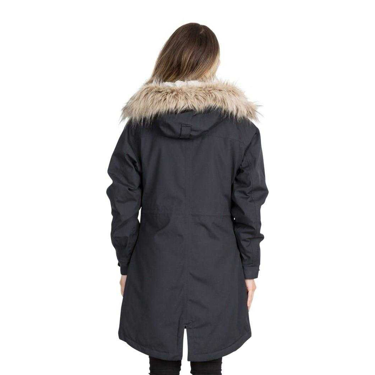 Dark Grey - Pack Shot - Trespass Womens-Ladies Faithful Waterproof Parka