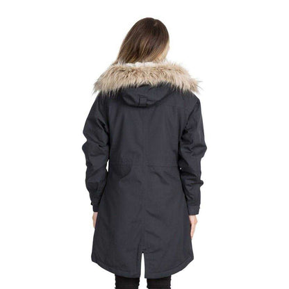 Dark Grey - Pack Shot - Trespass Womens-Ladies Faithful Waterproof Parka