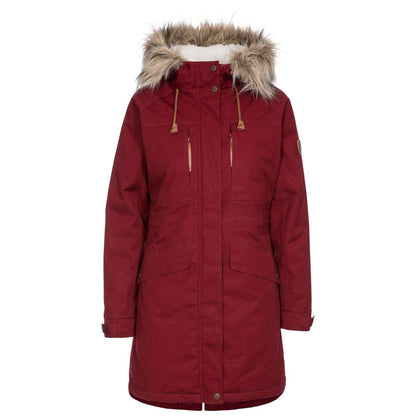 Merlot - Front - Trespass Womens-Ladies Faithful Waterproof Parka