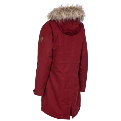 Merlot - Back - Trespass Womens-Ladies Faithful Waterproof Parka