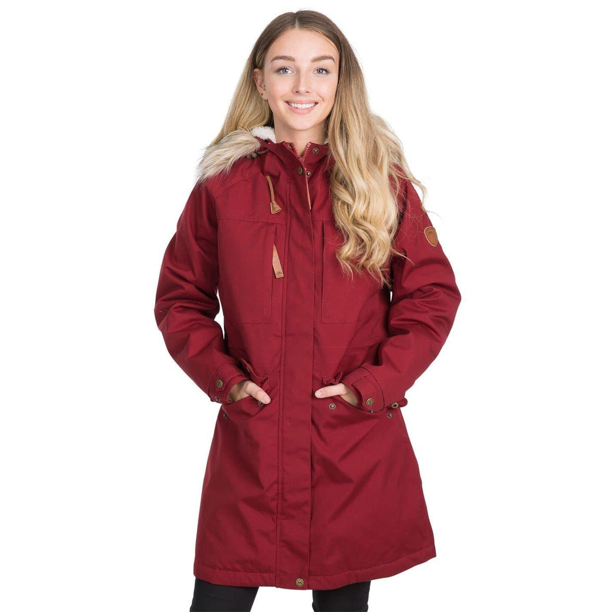 Merlot - Lifestyle - Trespass Womens-Ladies Faithful Waterproof Parka