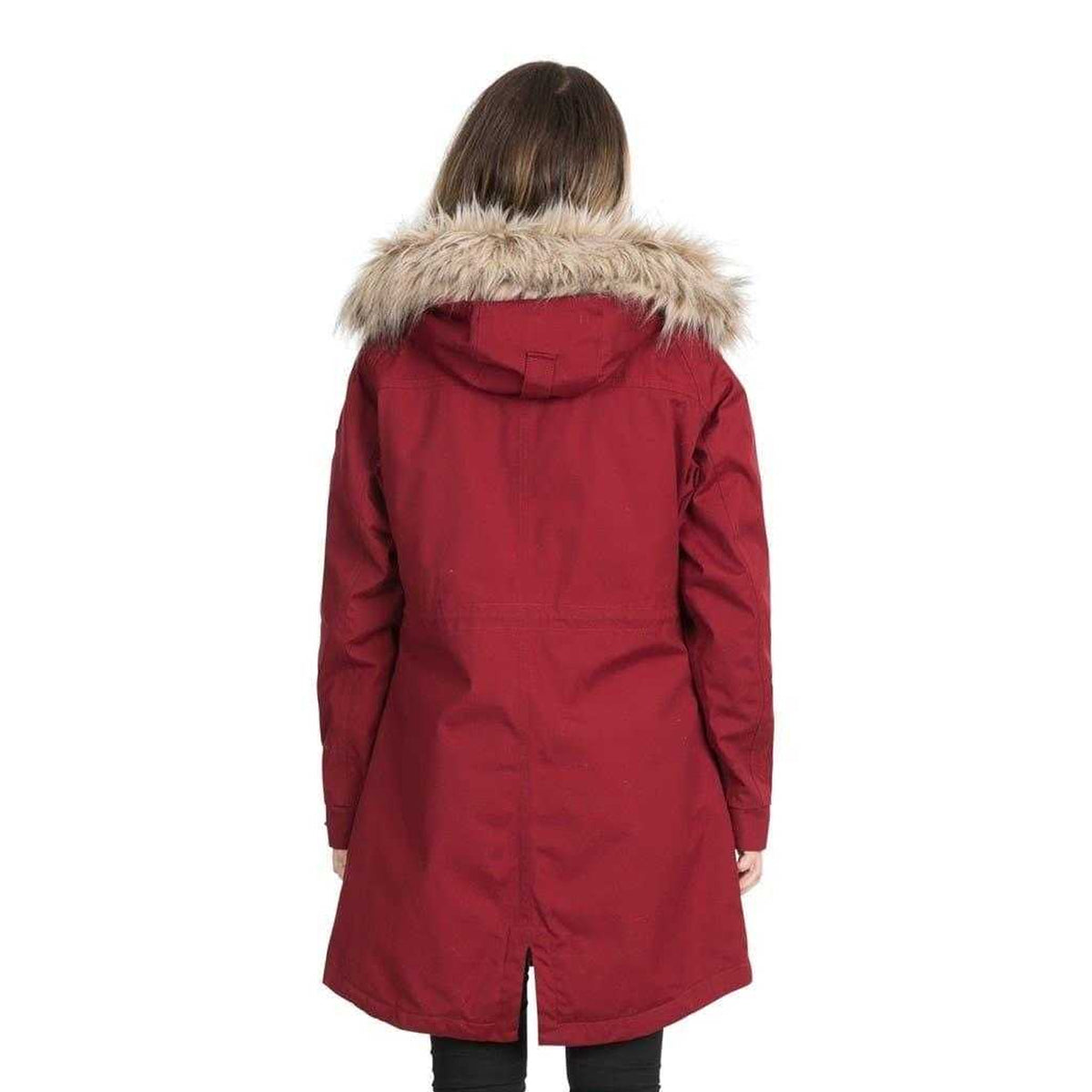 Merlot - Pack Shot - Trespass Womens-Ladies Faithful Waterproof Parka