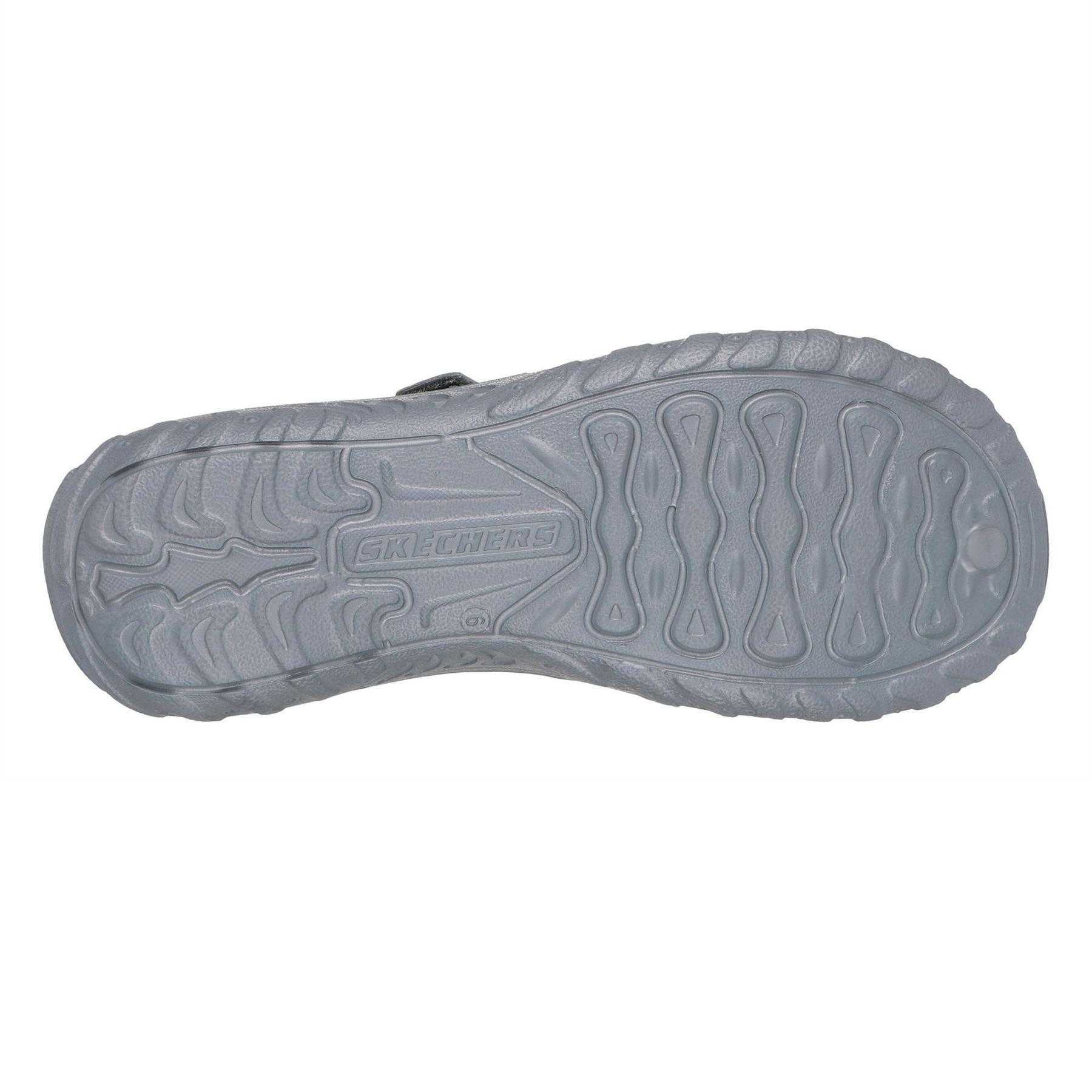 Multicoloured-Grey - Back - Skechers Womens-Ladies Reggae Zig Zag Sandals
