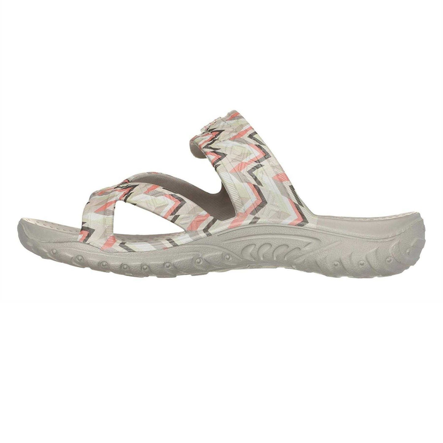 Multicoloured-White - Side - Skechers Womens-Ladies Reggae Zig Zag Sandals