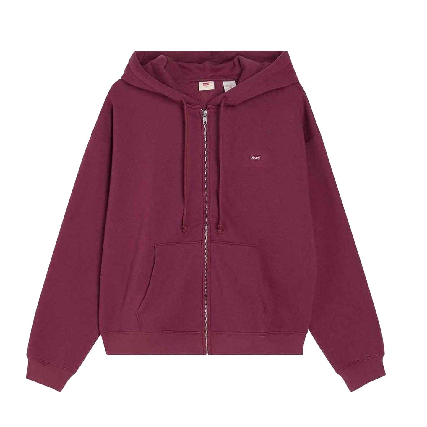 Burgundy - Front - Levis Womens-Ladies Everyday Full Zip Hoodie